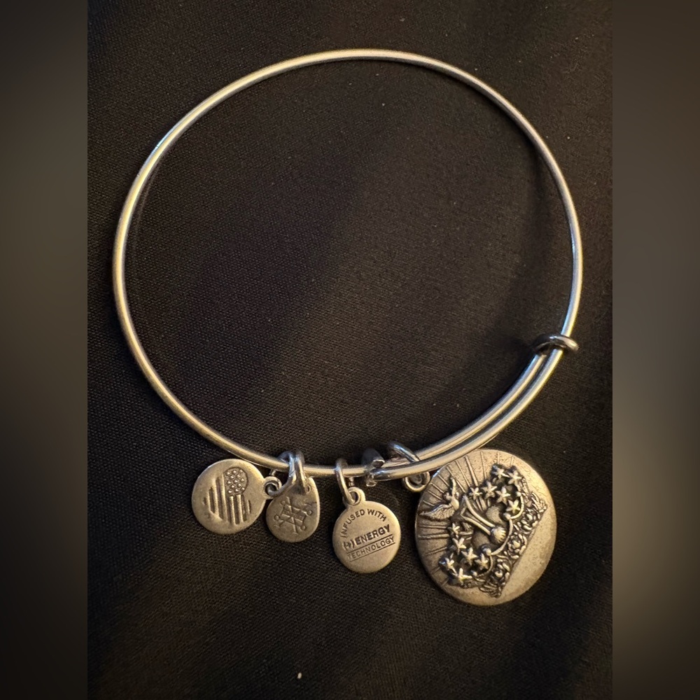 Alex and Ani vintage and rare silver tone Queen’s Crown bangle bracelet in GUC